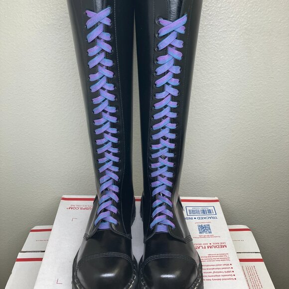 Vintage Steel Toe 20-eye Gripfast England Womens US 8.5 nps grinders dr. martens - Picture 11 of 16